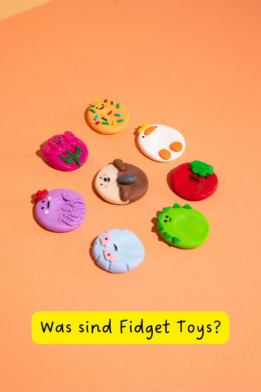 verschiedene bunte sorgensteine fidget toys
