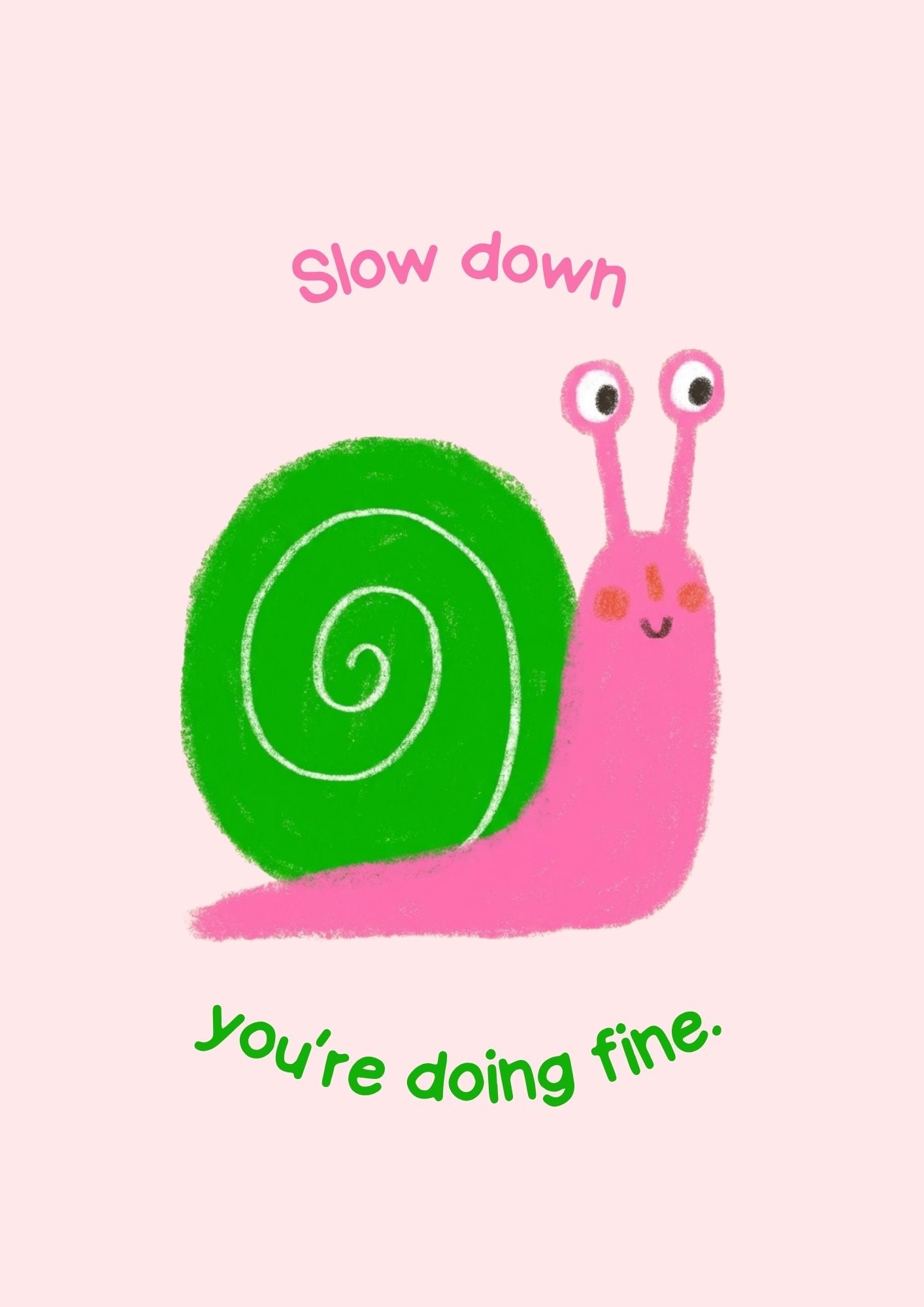 Postkarte Schnecke