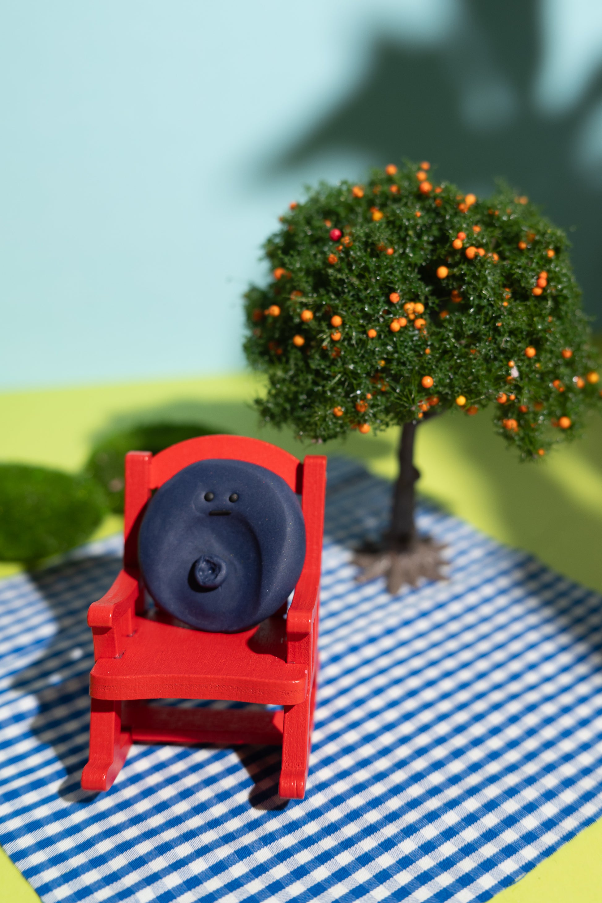 beruhigender Blaubeer Sorgenstein Fidget Toy matte Haptik gegen Stress