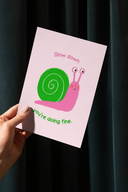Postkarte Schnecke