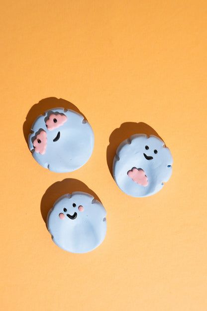 handgemachte Wolke aus Polymer Clay matter Sorgenstein Anti Stress