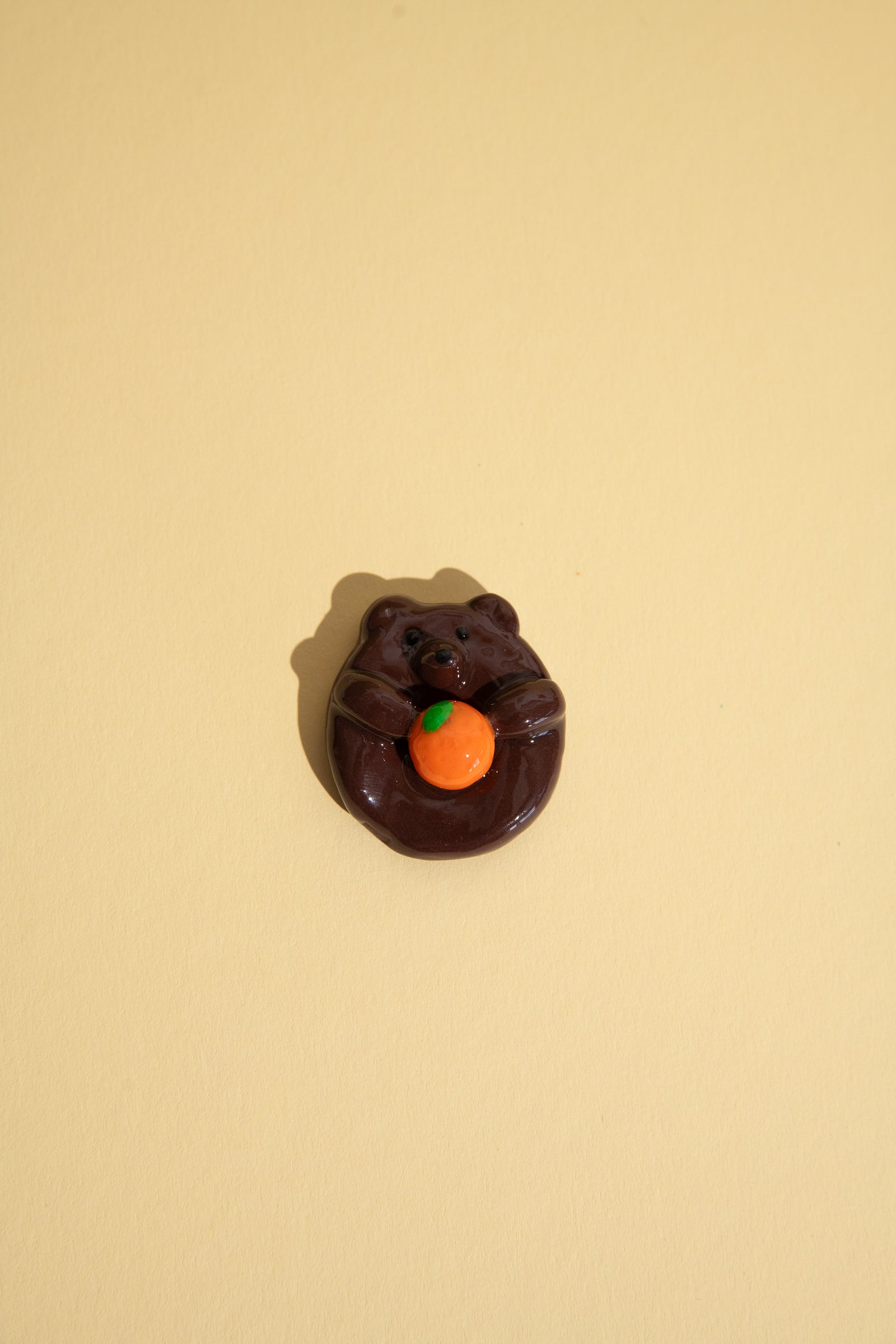 Handgemachter Bär Fidget Toy Sorgenstein aus Polymer Clay für Stressabbau und Achtsamkeit