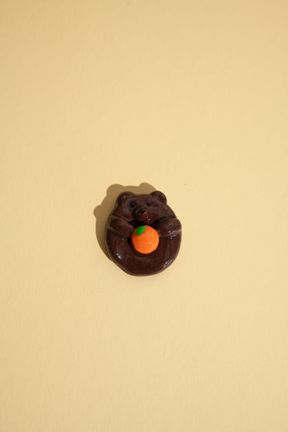 Handgemachter Bär Fidget Toy Sorgenstein aus Polymer Clay für Stressabbau und Achtsamkeit