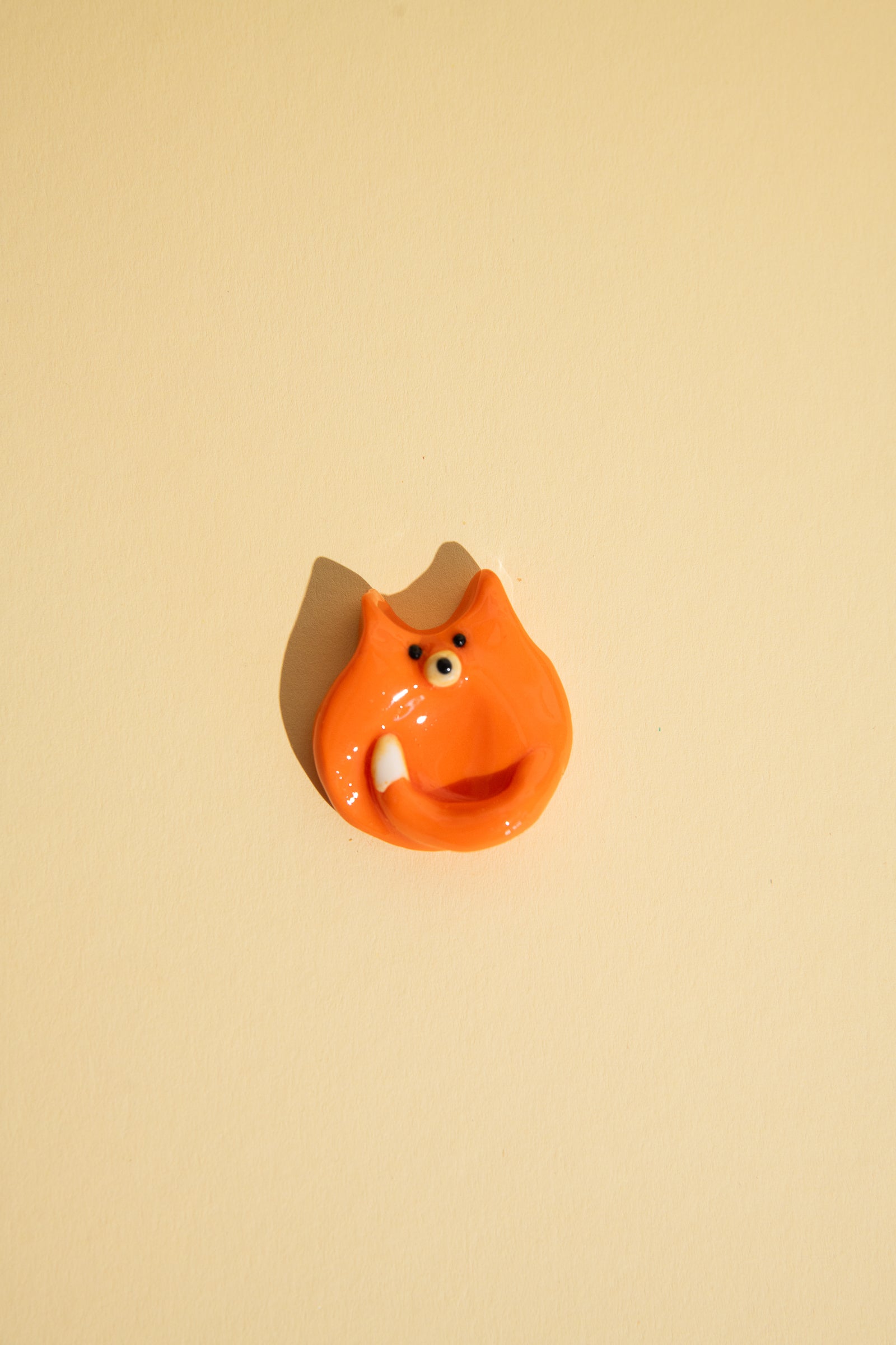 Niedlicher Fuchs Fidget Toy Sorgenstein aus Polymer Clay für Fokus und innere Ruhe