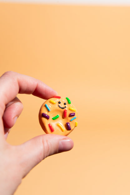 Keks Fidget Toy Sorgenstein mit Sprinkles für ruhige Hände und Achtsamkeit im Alltag
