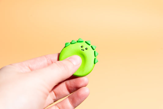 Handgemachter T-Rex Sorgenstein Fidget Toy für ADHS und sensorische Beruhigung