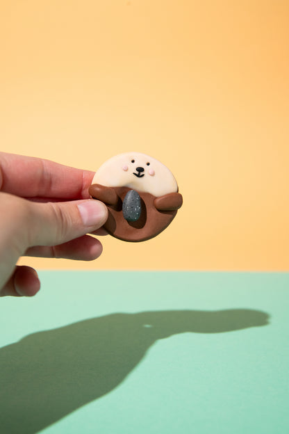 Worry Stone "Otter with Stone" | Fidget Toy