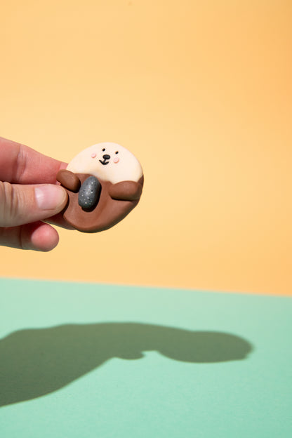 Worry Stone "Otter with Stone" | Fidget Toy