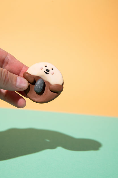 Worry Stone "Otter with Stone" | Fidget Toy