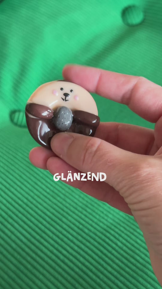 Worry Stone "Otter with Stone" | Fidget Toy