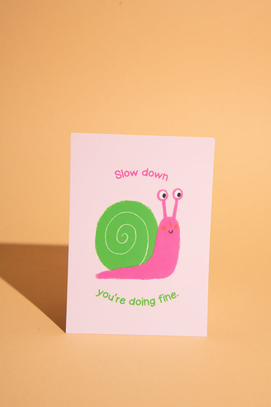 Postkarte Schnecke