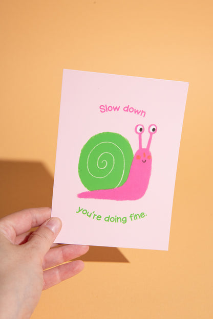 Postkarte Schnecke