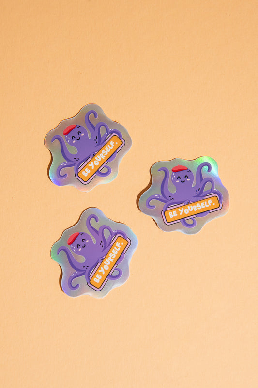 Hologramm Sticker Octopus