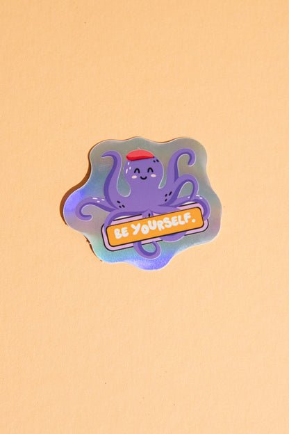 Hologramm Sticker Octopus
