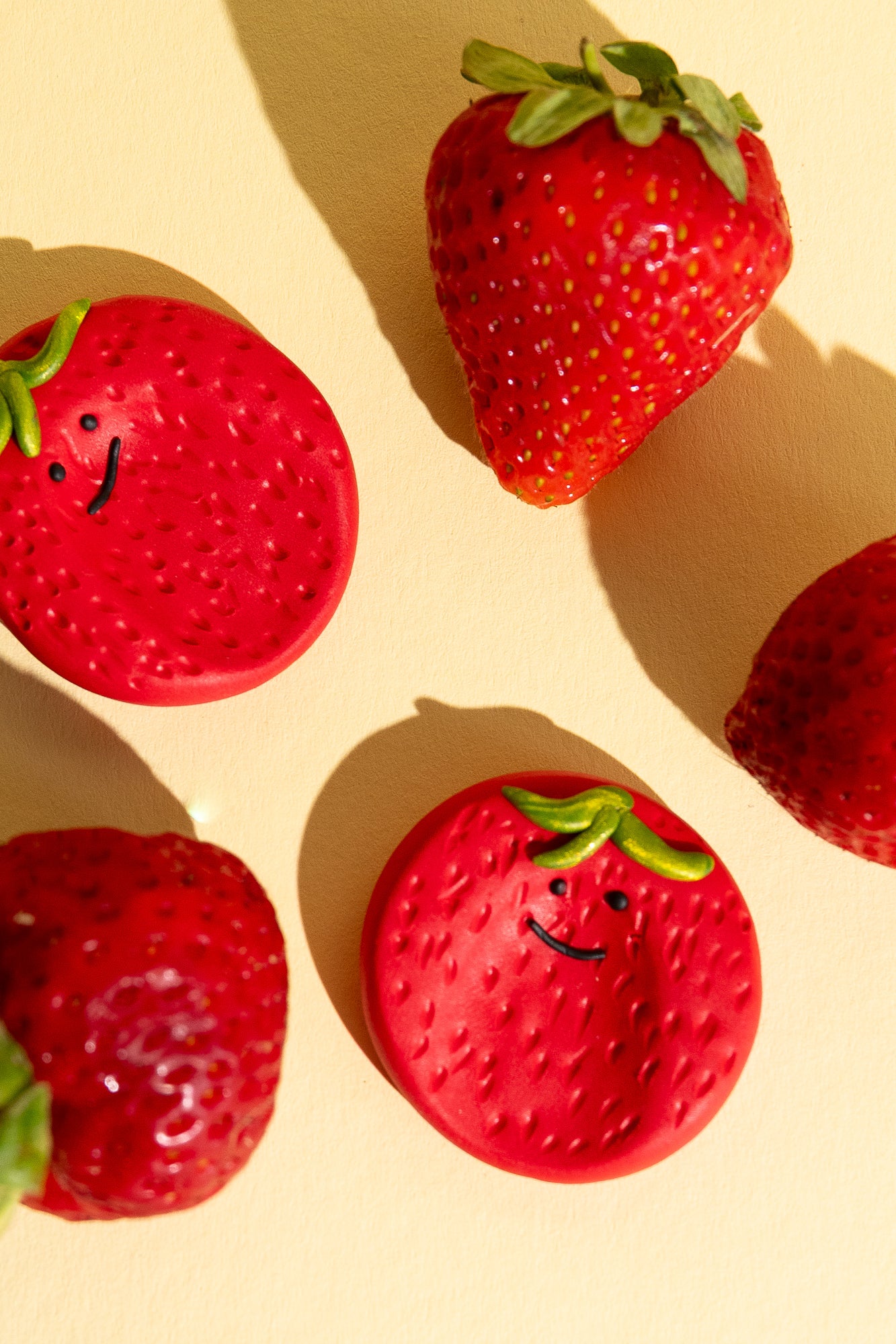 Fidget Toy Worry Stone Strawberry